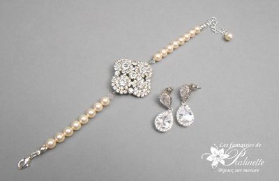 Parure mariage en cristal et oxydes de zirconium