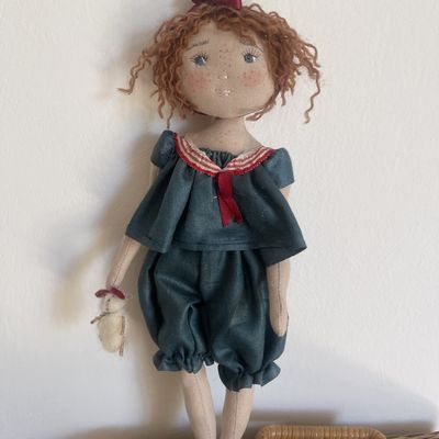 Lulu et crapouille aux bains de mer..(22cm)