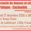 Spectacle de danses et chants de Pologne-Cachoubie à Gilly le 17 décembre 2016.