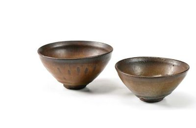 A brown-glazed bowl and a 'Jian' 'hare's fur' teabowl, Song dynasty