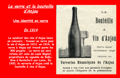 le verre et la bouteille d'Anjou, en 1914