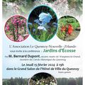 Conférence "Jardins d'Ecosse" (1ère partie) le JEUDI 15 FEVRIER 2024 à 19H00 (Hôtel-de-ville LE QUESNOY)