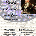 concert Haendel par l'Ensemble Vocal et Instrumental de la Baie à Avranches et Donville-les-Bains • samedi 20 et dim 21 mai 2017