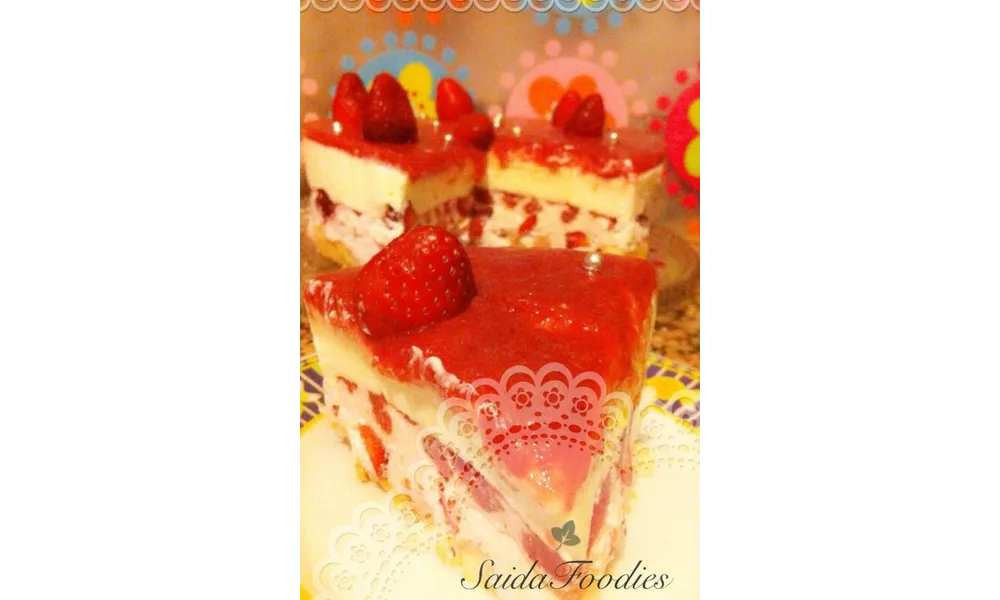 Bavarois citron/ fraises pour les Gourmands