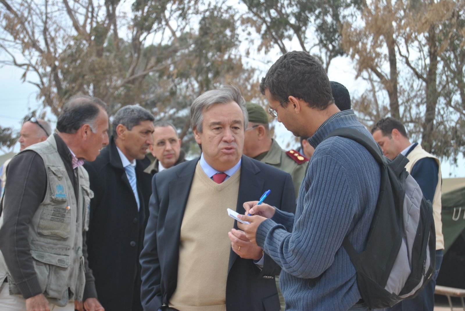 AntonioGuterres dans le sud tunisien à Choucha 8 mars 2011 