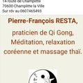 Pierre-François Resta Praticien de QI Gong , Relaxation coréenne & massage thaï 