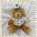 Peluche Doudou Ours Colin Le Capitaine Marin The Teddy Bear Collection