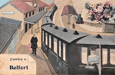 Carte postale passe-partout : J'arrive à Belfort !