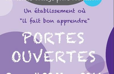 Journées portes ouvertes le 22 Mars