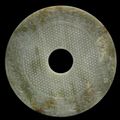 An archaistic green jade disk, bi, Qing dynasty