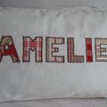 Les coussins brodés / Personnalized appliqué pillows