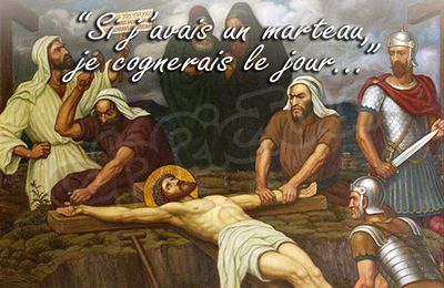Ce que chante un fan de Claude François devant le tableau "Jésus Cloué Sur La Croix" : "Si j'avais un marteau..."