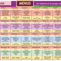 Menus des résidences et portages à domicile pour le mois d'octobre 2008