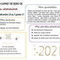 Carnet de bord, du 23 décembre 2020 au 05 janvier 2021