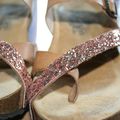 Des chaussures customisées avec des paillettes!!