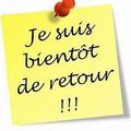 De retour bientôt !