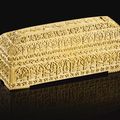 A carved ivory pen-box, Deccan, 17th century