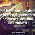 Tout le monde a un destin 💛, Mais peu de personnes prennent la décision de le suivre 💛💛💛... 