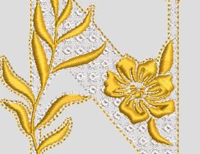 ASSET'A  monogrammes  blanc et OR