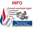 Conseil municipal Agde le mardi 16 février ...