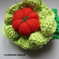 Encore du crochet: la salade pour la dînette 