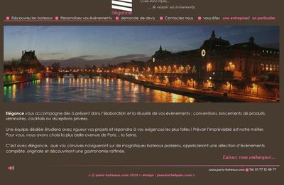 Paris Bateaux :: soirées sur Seine. Site, logo et prises de vues