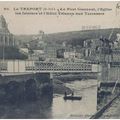 1974 - Le Pont tournant, l'Eglise, les falaises et l'Hôtel Trianon aux Terrasses.