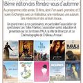 18e édition des rendez-vous d'automne au cinéma Eden Studio de Briançon