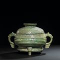 A bronze ritual food vessel and cover, gui, Western Zhou dynasty (1100-771 BC)