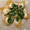 Conchiglioni aux chèvre et légumes verts