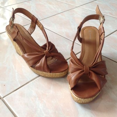 Espadrilles Tex, simili cuir camel, taille 40, quasi neuves, 15€