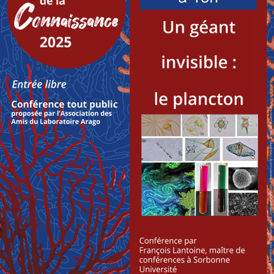 François Lantoine: un géant invisible, le plancton; Mercredi 16 juillet, 18h
