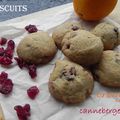 Biscuits à l'orange et aux canneberges, sans gluten, pour jour de pluie