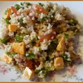 SALADE DE BOULGOUR AUX LÉGUMES D'ÉTÉ ET À LA MIMOLETTE