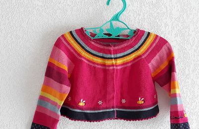 Gilet en coton coloré et rayé Catimini - 12M