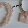 Parure en quartz rose