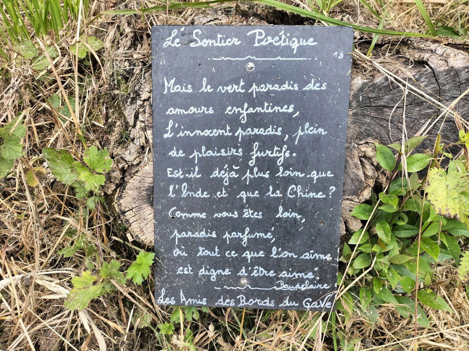Sauveterre-de-Béarn, sentier des poètes, poème (64)