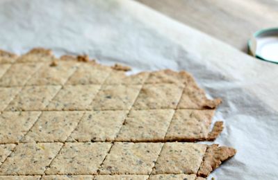 Crackers aux algues et au citron {recette} avec la purée de tahin Jean Hervé