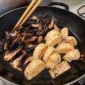 Tempeh grillé à la poêle.