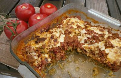 COURGETTES GRATINÉES À LA BOLOGNAISE