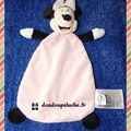 Doudou plat souris Minnie noir et rose, h&m par Disney , www.doudoupeluche.fr