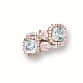 Pair of light blue diamond, fancy light coloured diamond and diamond rings