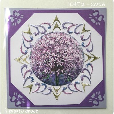 Carte brodée - défi