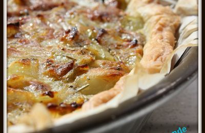 Tarte aux oignons et lardons