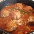 PAUPIETTES DE VOLAILLE AUX TOMATES 