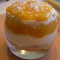 Verrines mangue - litchis - coco