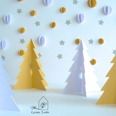 Réalisez une forêt de sapin en papier !