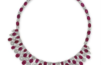 A ruby and diamond necklace by House of Taylor