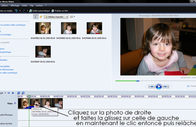 Superposer des photos dans un montage avec Movie Maker