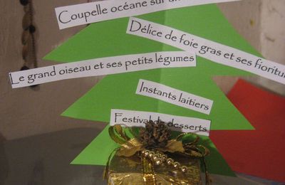 Déco de Noël (2) : mes menus...